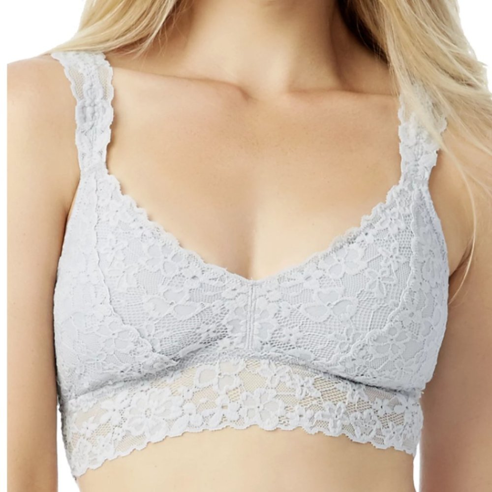 No Boundaries Juniors' Lace Convertible Bralette Color: Grey, Size S
